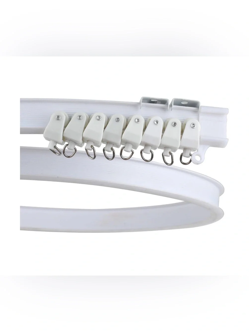 Flexible Bendable Ceiling Curtain Track with Gliders Kit - 16.5 FT / 5 Meters
